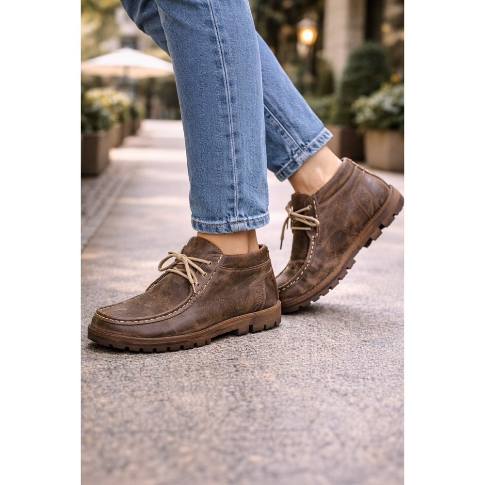 Ferrini New Booties Size 9B GENUINE LEATHER Rogue Mocha Loafers Women's 63722-14